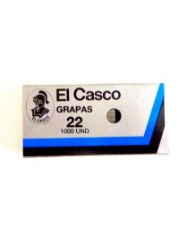 CAJA 1000 GRAPAS EL CASCO Nº 22 GALVANIZADA