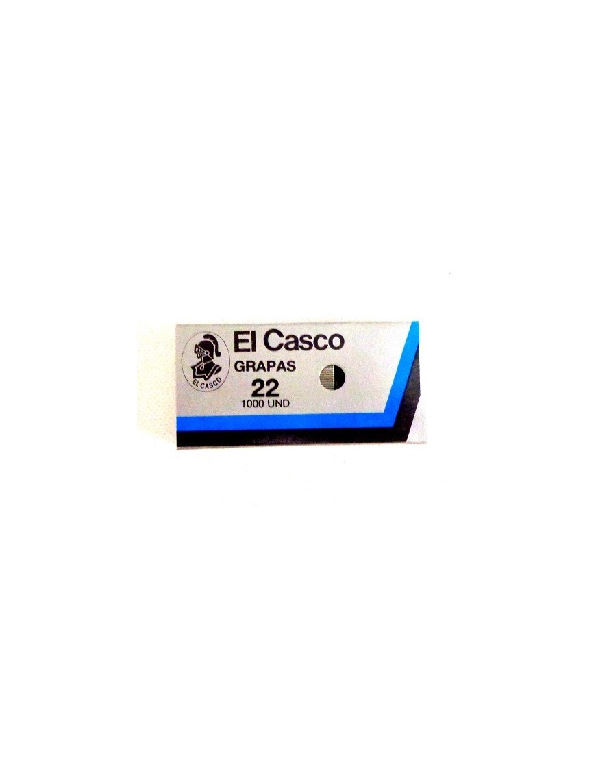 CAJA 1000 GRAPAS EL CASCO Nº 22 GALVANIZADA