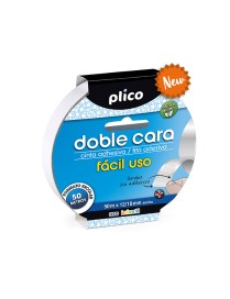 CINTA ADHESIVA DOBLE CARA FACIL USO 18 MM PLICO