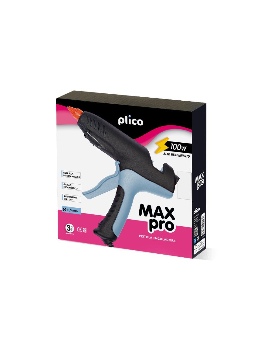 PISTOLA TERMOSFUSIBLE SILICONA MAX PRO 100W