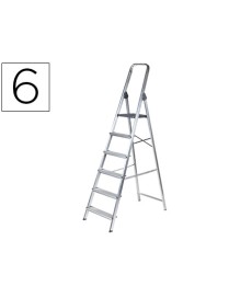 ESCALERA DE 6 PELDAÑOS Q-CONNECT MAXIMO 150 KG.