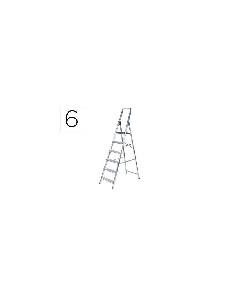 ESCALERA DE 6 PELDAÑOS Q-CONNECT MAXIMO 150 KG.