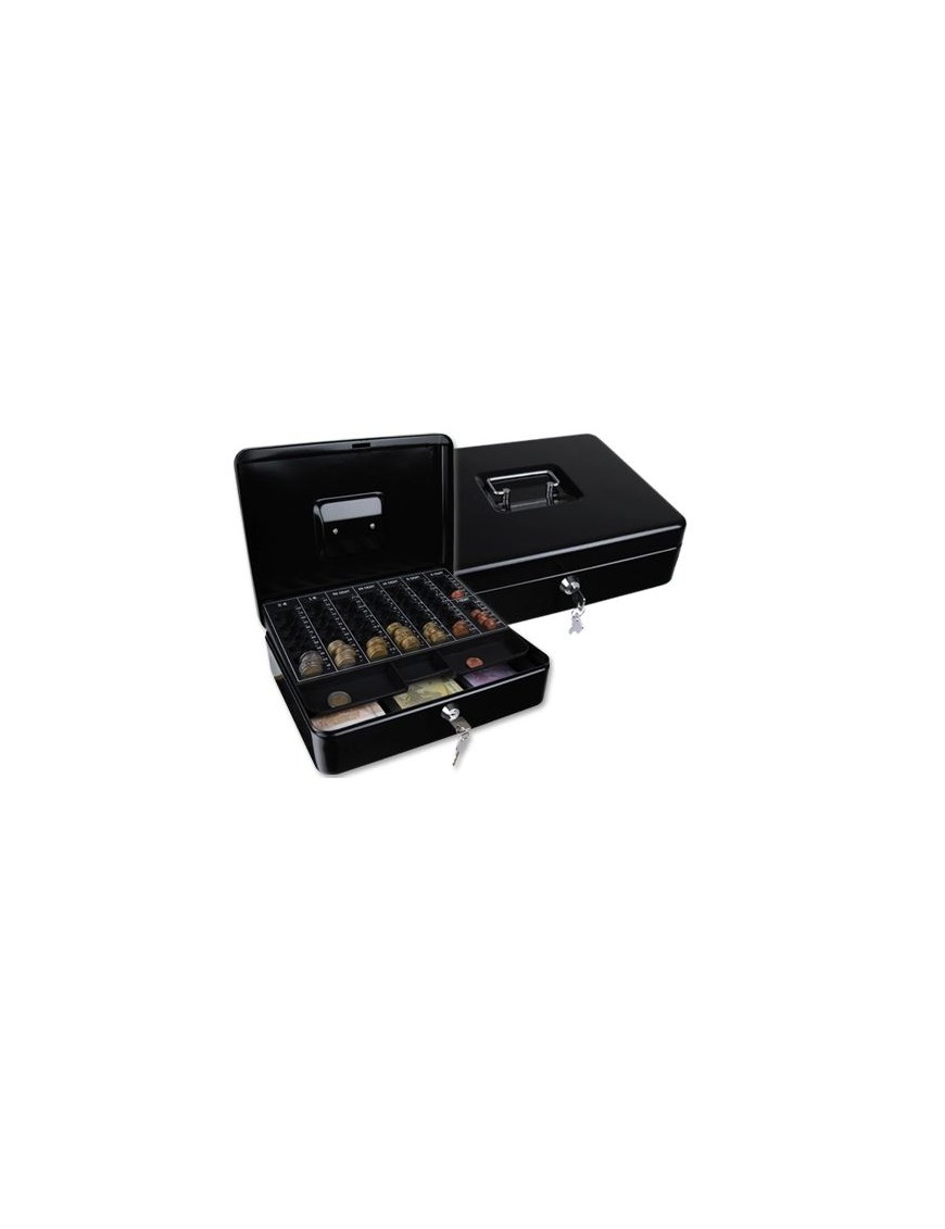 CAJA CAUDALES NEGRA CON BANDEJA 30X24X90