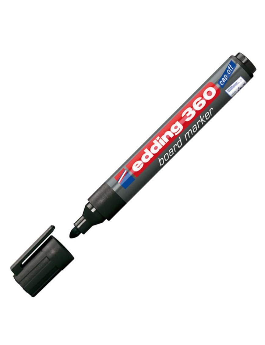 ROTULADOR EDDING 360 NEGRO PIZARRA BLANCA