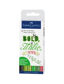 ESTUCHE 6 ROTULADORES HAND LETTERING PITT ARTIST