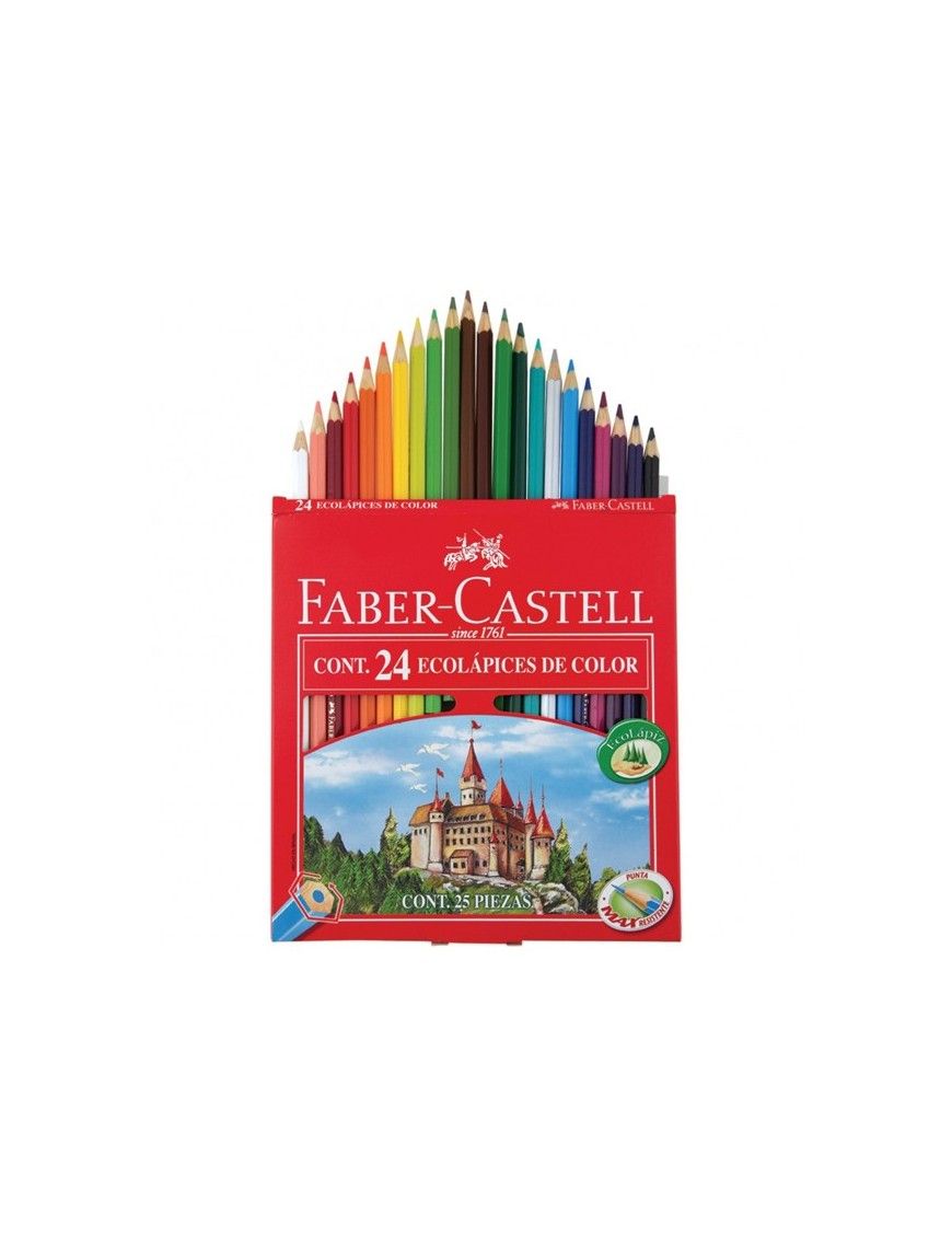 LAPICES COLORES ECOLAPIZ C/24 FABER CASTELL.