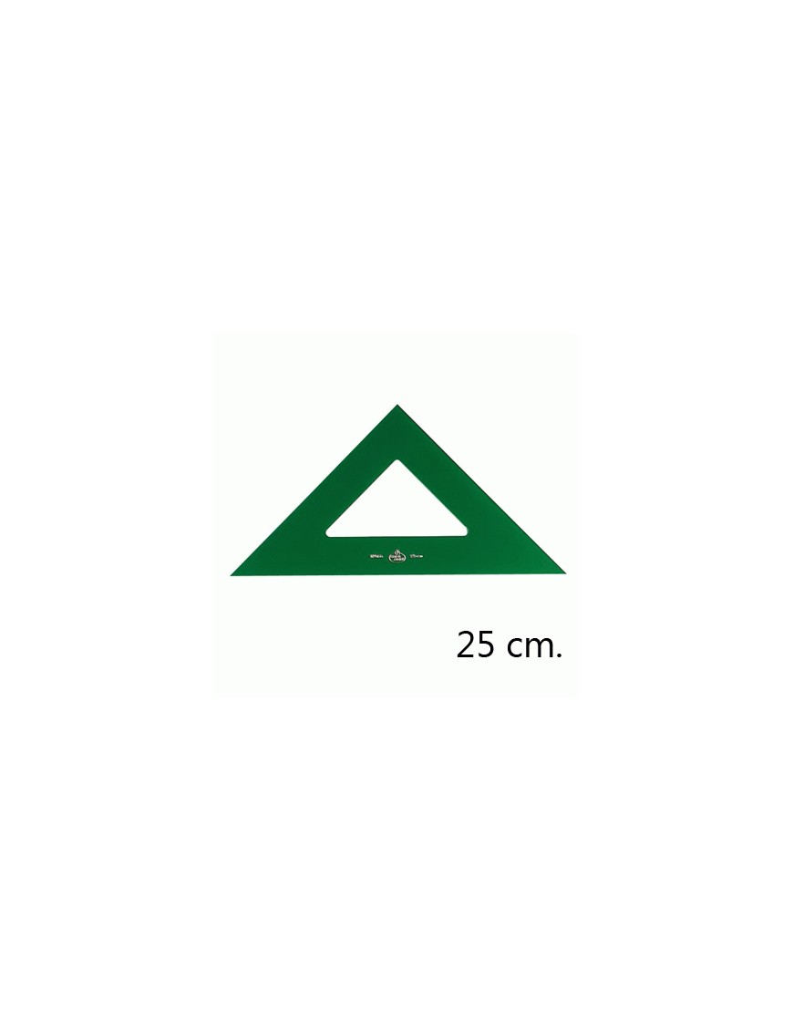 ESCUADRA VERDE 25 CM.FABER CASTELL.