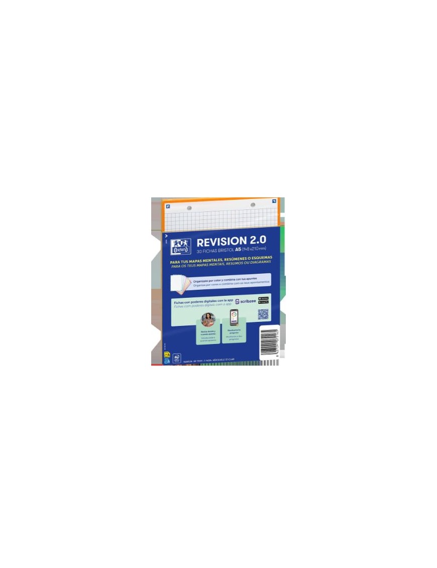 FICHA REVISION A5 CUADRICULA 30FICHAS 5X5 NARANJA