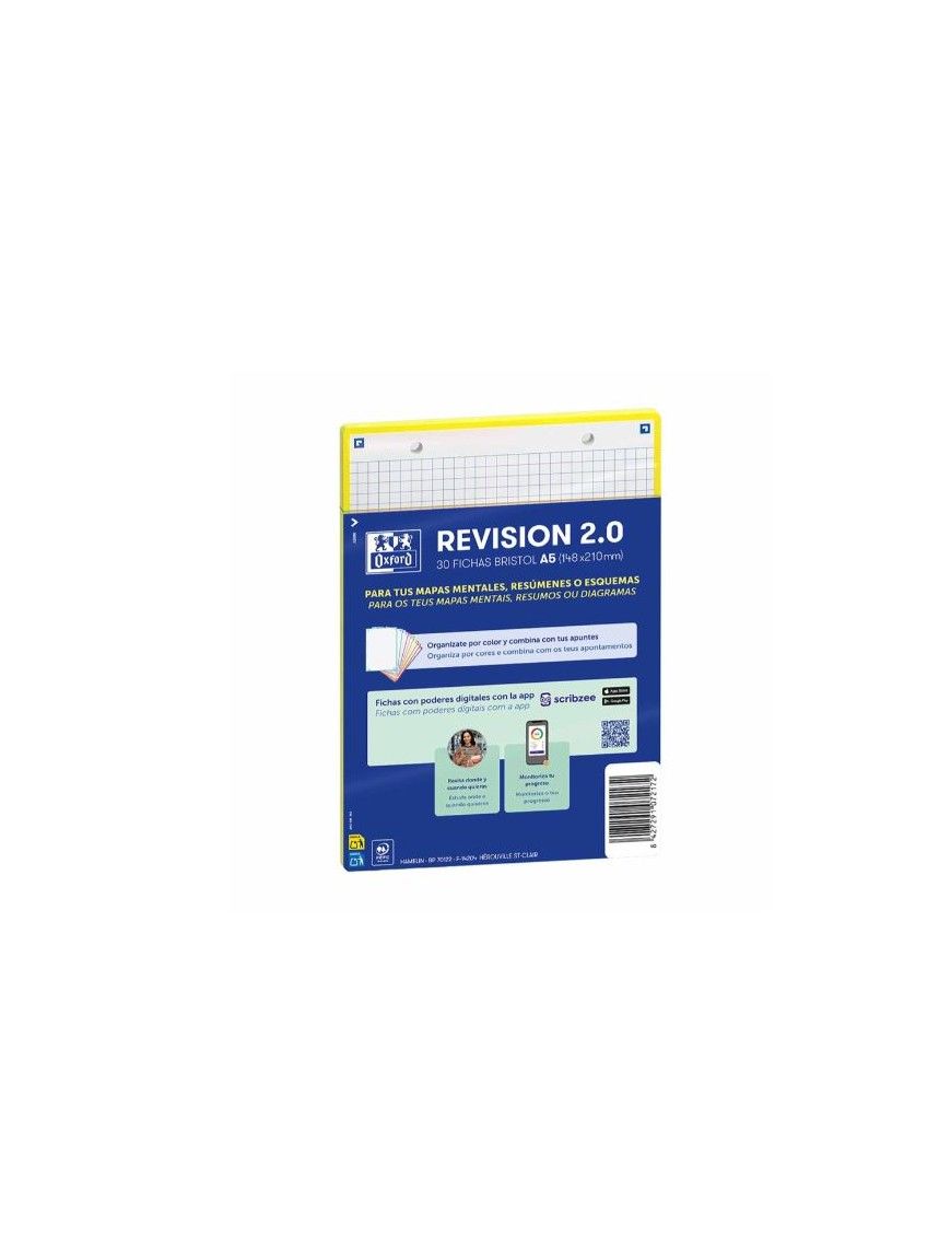 FICHA REVISION A5 CUADRICULA 30FICHAS 5X5 AMARILLO