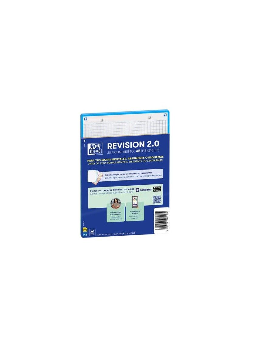 FICHA REVISION A5 CUADRICULA 30FICHAS 5X5 TURQUESA