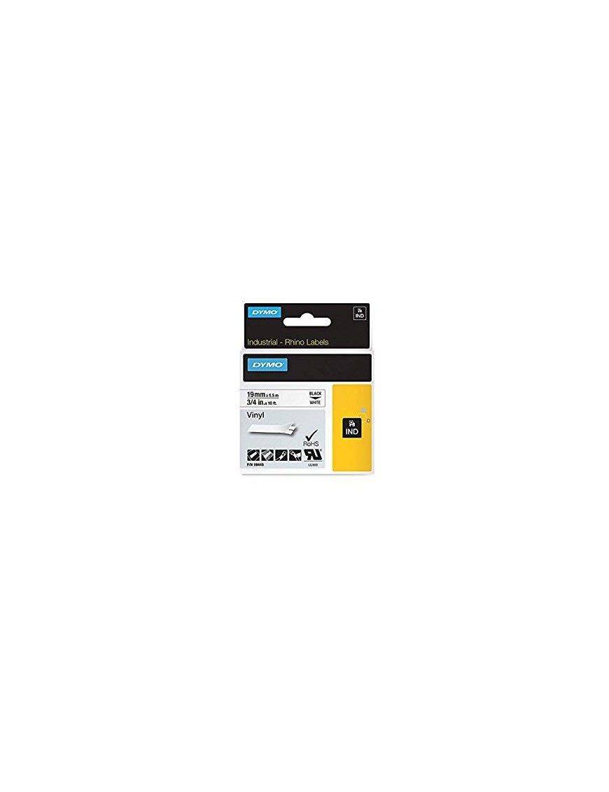 CINTA DYMO RHINO 19 MM NEGRO BLANCO 18445