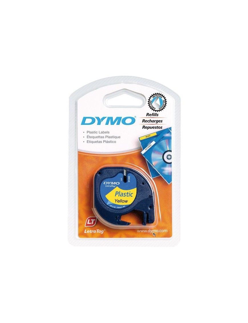 CINTA DYMO LETRATAG (91202) NG.AM. 12MMX4M.