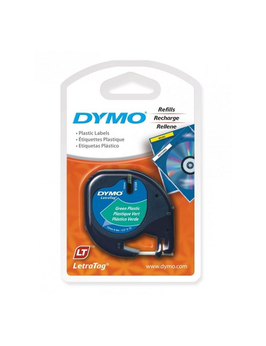 CINTA DYMO LETRATAG (91204) NG.VE. 12MMX4M.