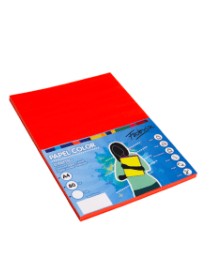 PAPEL 80G A4 100H ROJO