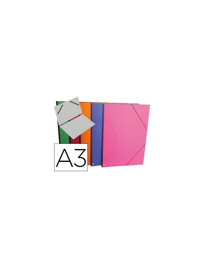 CARPETA GOMAS A3 SOLAPA PP PARA DIBUJO COLORES