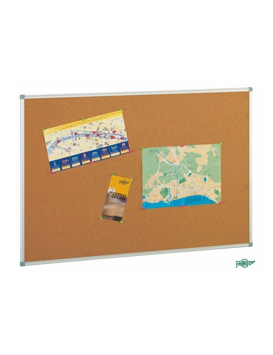 TABLERO CORCHO 120X180 MARCO ALUMINIO REF 820-12