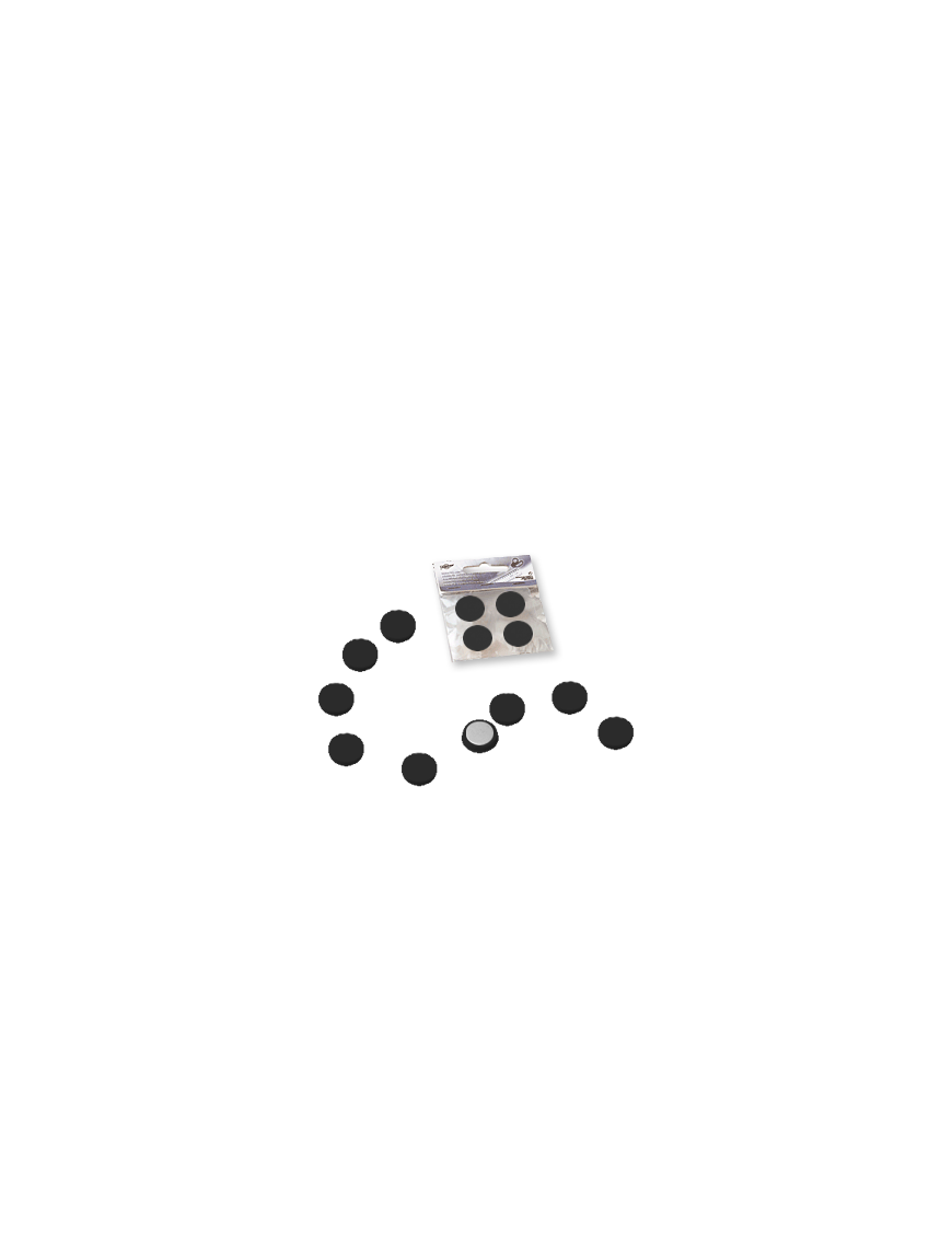 BOLSA DE 20 IMANES DE 20 MM. NEGRO FAIBO