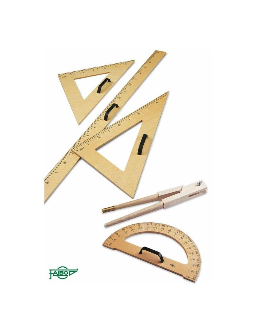 SET PIZARRA ESCUADRA-CARTABON-REGLA-COMPAS FAIBO