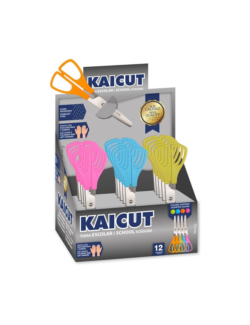 EXPOSITOR DE 25 TIJERAS ESCOLARES KAICUT