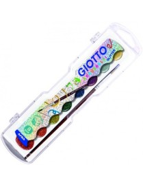 GIOTTO ACUARELAS 8 COLORES GLITTER.