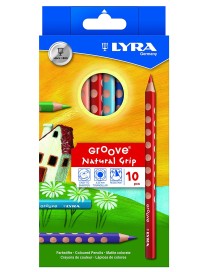 LAPICES COLOR LYRA GROOVE 10 LAPICES NATURAL GRIP.