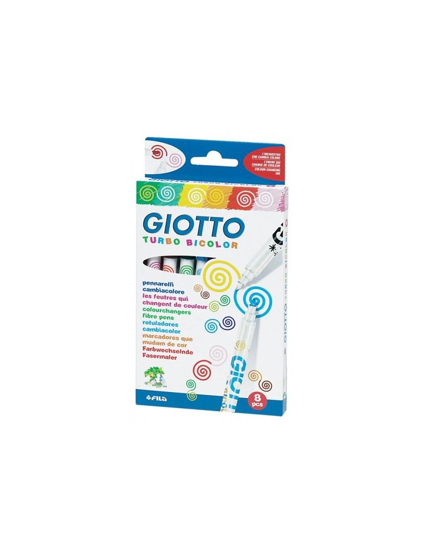 ROTULADOR TURBO BICOLOR CAJA 8 UND.