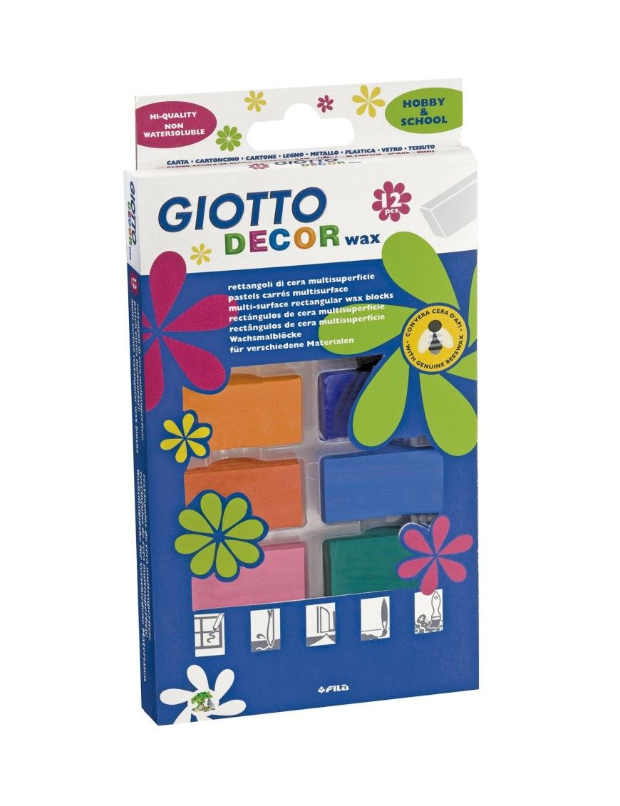 CERAS DECOR WAX CAJA 12 UNIDADES. GIOTTO