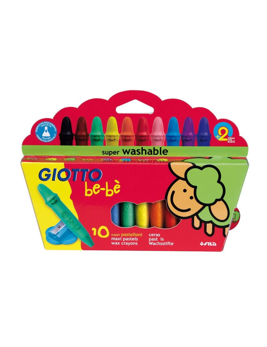 GIOTTO BEBE CAJA 12 SUPER CERAS +SACAPUNTAS