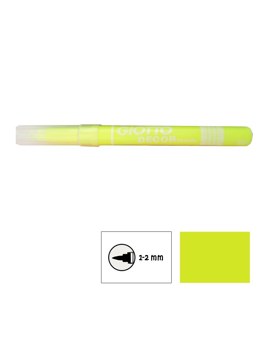 GIOTTO ROTULADOR DECOR TEXTIL AMARILLO FLUOR.