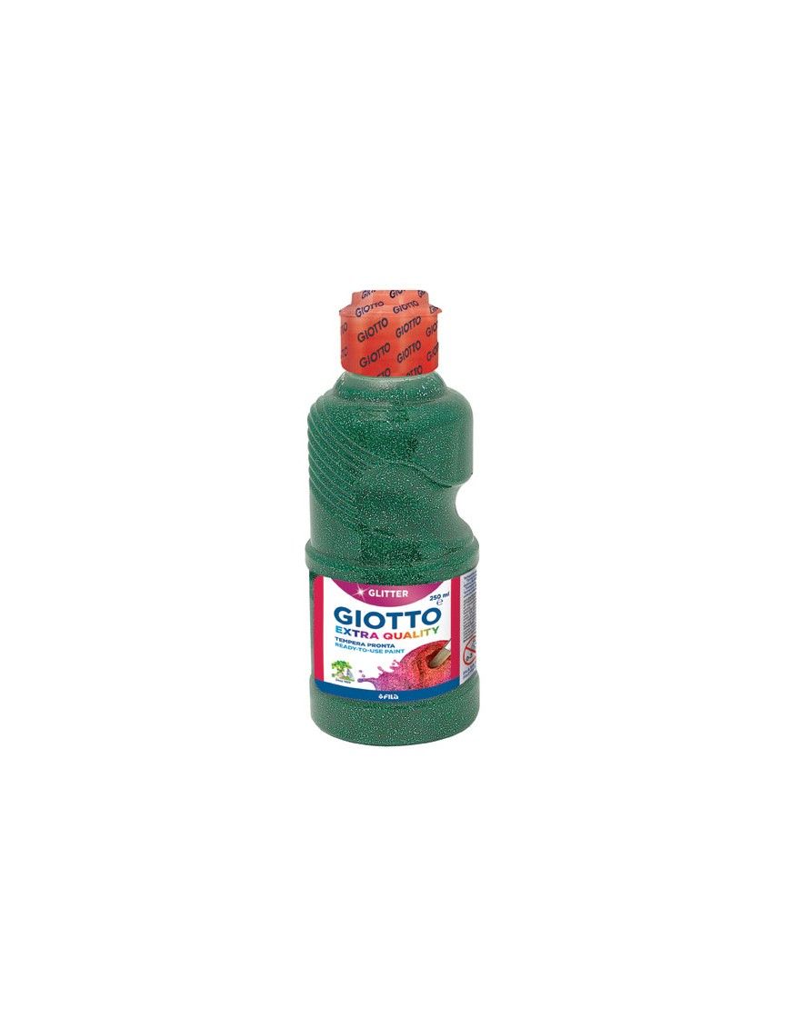 TEMPERA GLITTER GIOTTO COLOR VERDE.