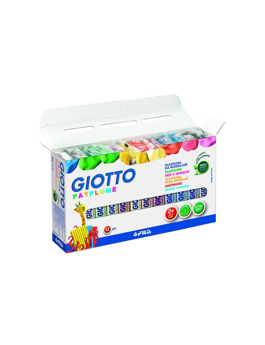 GIOTTO PATPLUME CAJA 12 PLASTILINA 150 GRS.