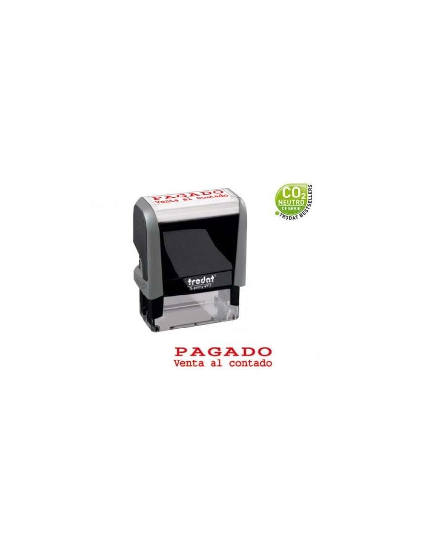 SELLO PRINTY CON TEXTO PAGADO-CONTADO-ETC. TRODAT