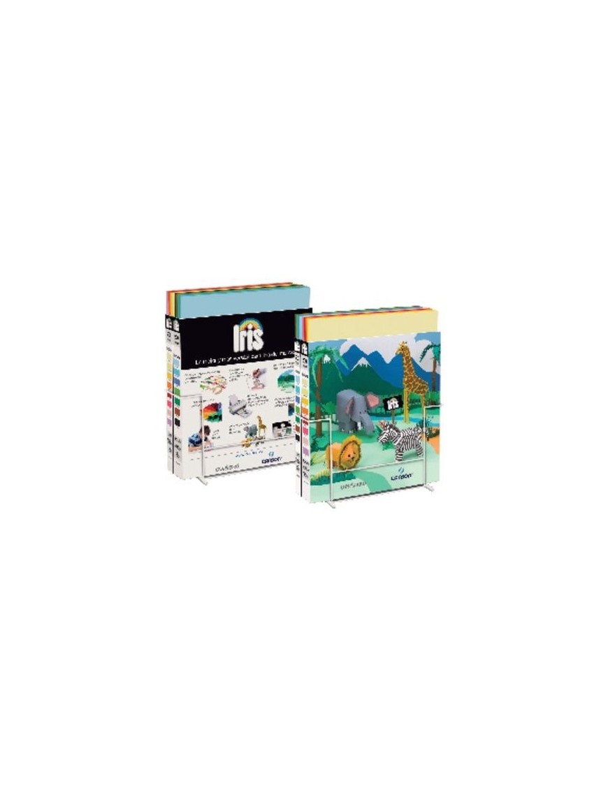EXPOSITOR CON 200 CARTULINAS IRIS CAJA A DE 50X65
