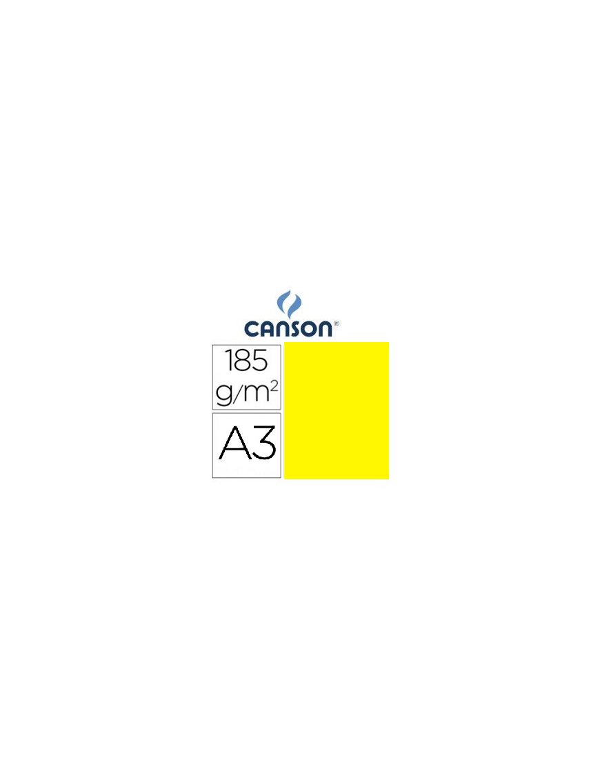 CARTULINA A3 AMARILLO CANARIO IRIS Nº4 185GR.