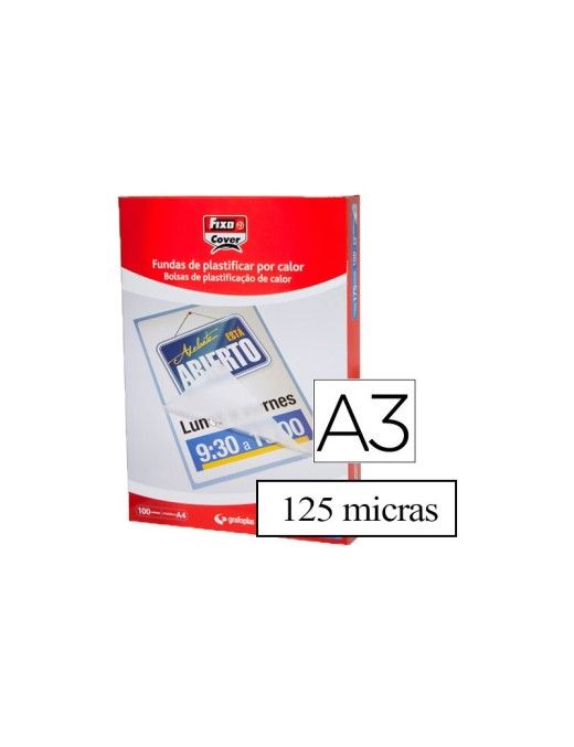 FUNDAS PLASTIFICAR 125 MICRAS A3 FIXO