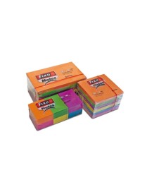 CUBO 400 NOTAS ADHESIVAS 51X51 COLORES NEON FIXO
