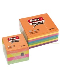 CUBO DE 400 NOTAS ADHESIVAS NEON 76X76 FIXO