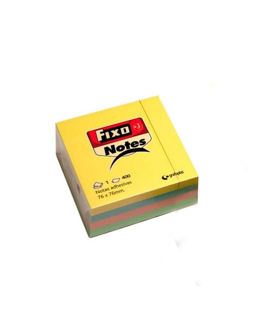 CUBO 400 NOTAS ADHESIVAS 76X76 FIXO COLOR PASTEL