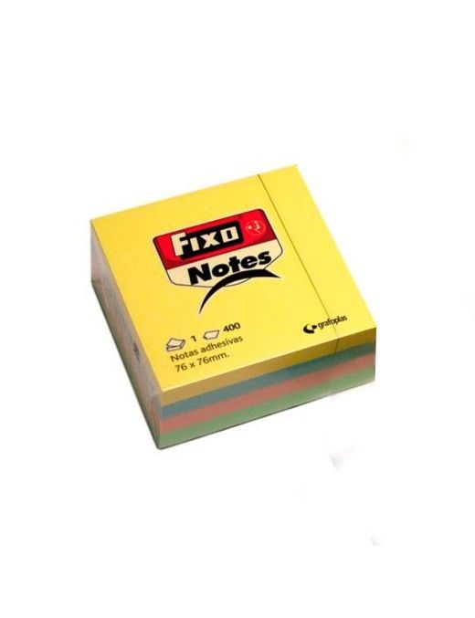 CUBO 400 NOTAS ADHESIVAS 76X76 FIXO COLOR PASTEL