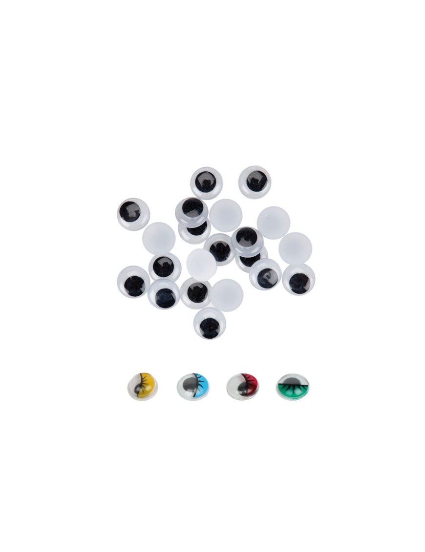 PACK 50 OJOS NEGROS 10 MM. GRAFOPLAS