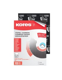 PAPEL CARBON NEGRO KORES C/100H