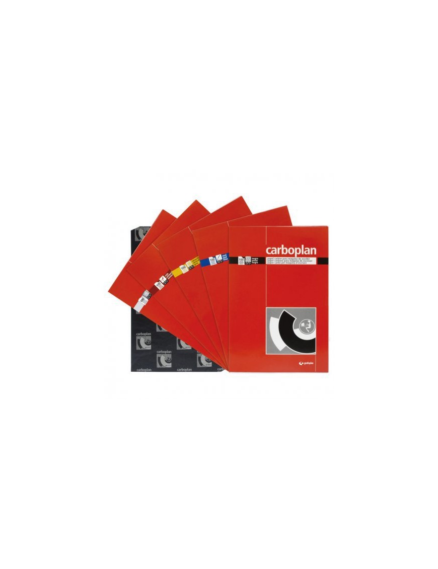 CAJA DE 100 HOJAS DE PAPEL CARBON ROJO CARBOPLAN