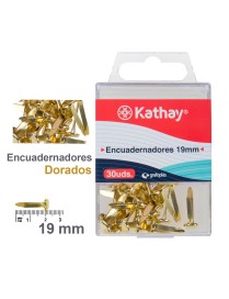 CAJA 30 ENCUADERNADORES DORADO KATHAY