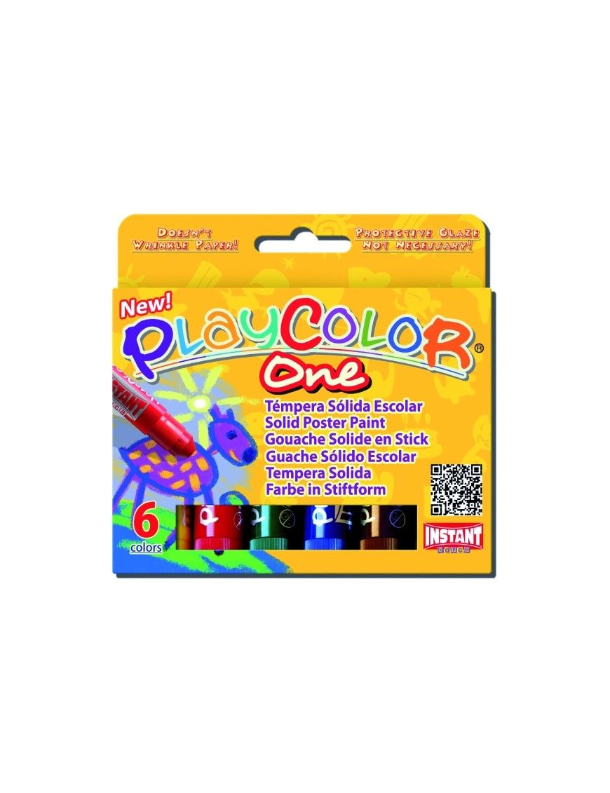 PLAYCOLOR TEMPERA SOLIDA ONE 6 UNIDADES