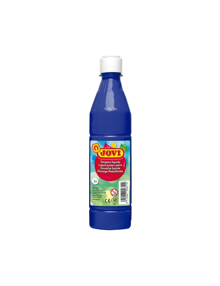 TEMPERA LIQUIDA JOVI 500 ML. AZUL OSCURO.