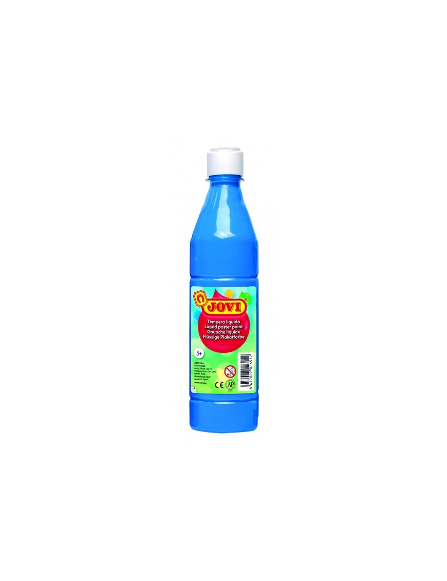 TEMPERA LIQUIDA JOVI 500 ML. AZUL CIAN.