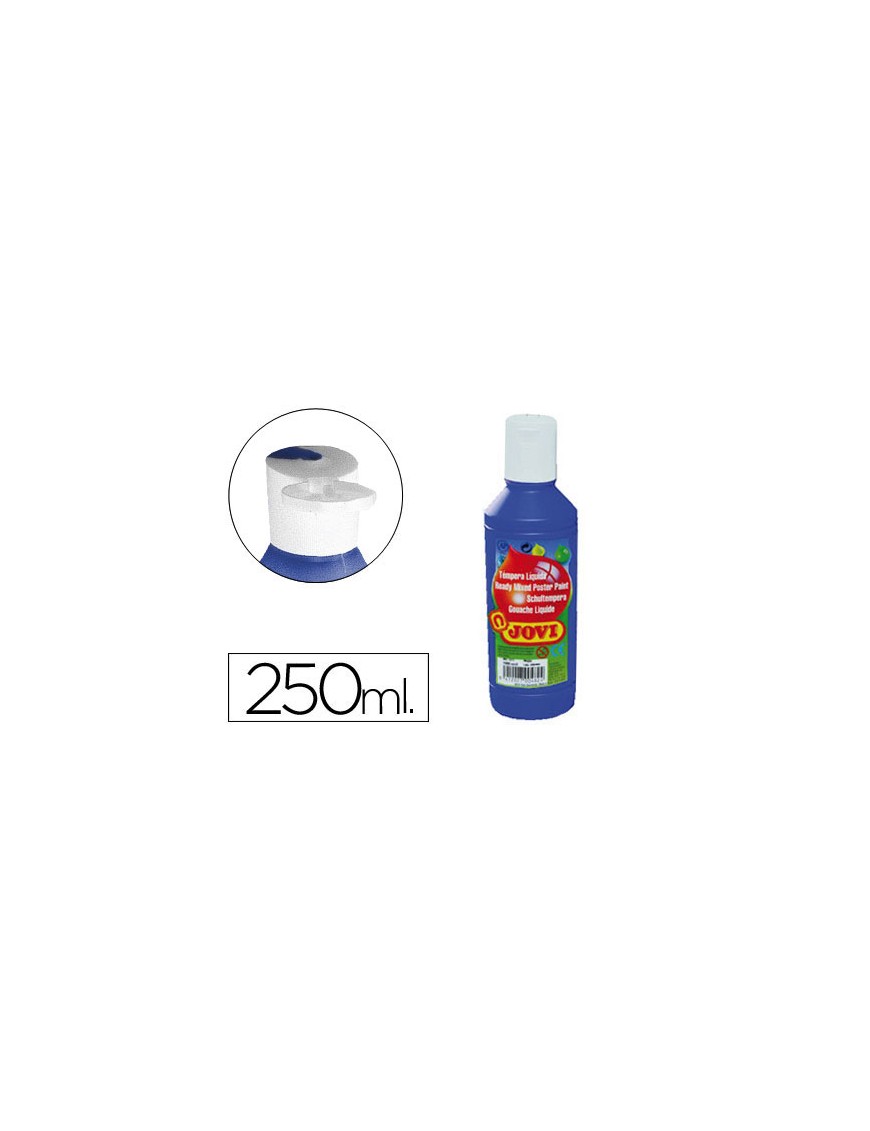 TEMPERA LIQUIDA GLITTER 250 ML JOVI AZUL.