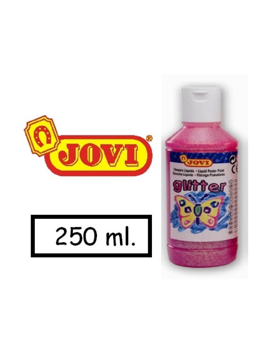 TEMPERA LIQUIDA GLITTER 250 ML JOVI ROSA.