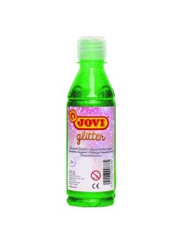 TEMPERA LIQUIDA GLITTER 250 ML JOVI VERDE.