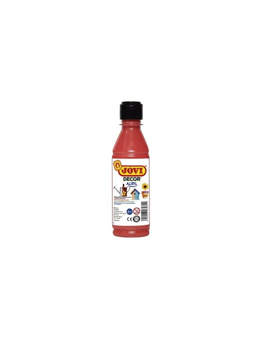 PINTURA ACRILICA MULTIUSO JOVIDECOR 250 ML ROJO.